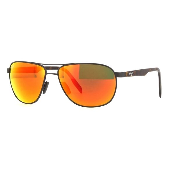 New MAUI JIM Castles Black Polarised Aviator RM728 02A Sunglasses Women - Picture 1 of 4